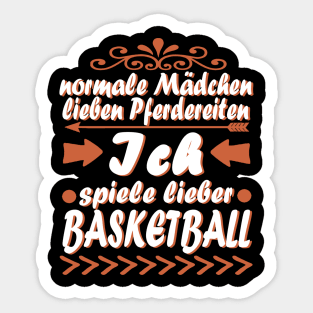 Basketball Mädchen Geschenk Hobby Geschenk Sticker